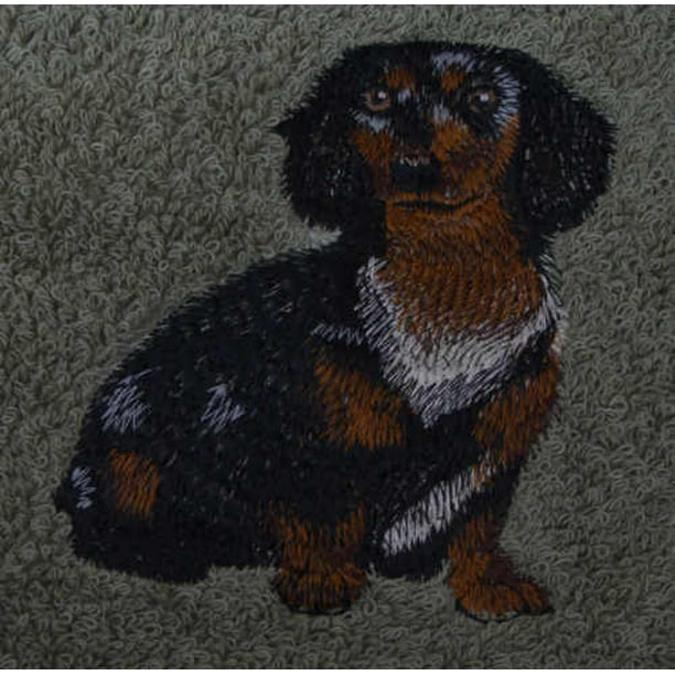 Multi Rapport Coloured Sausage Dog Dachshund Supersoft 100% Cotton Towel 70 x